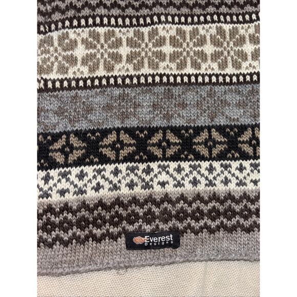 Everest Designs Wool Skirt Gray Nordic Fair Isle Medium M Lined - Picture 9 of 9